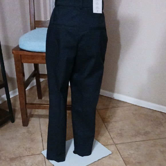 NWT- H&M Women's Navy Blue Straight Leg Dress Pants - Picture 3 of 8